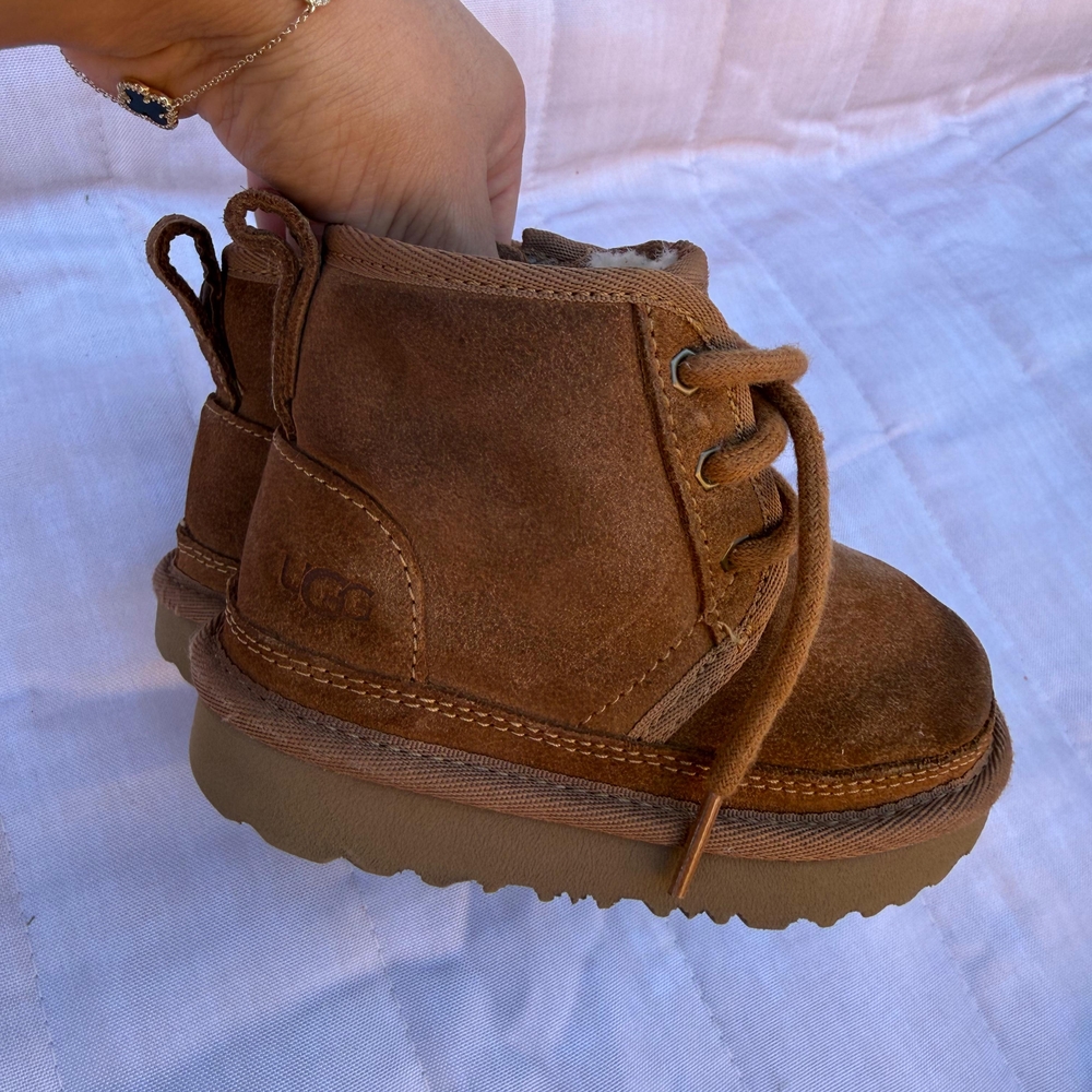 UGG Kids Brown Lace-Up Boots